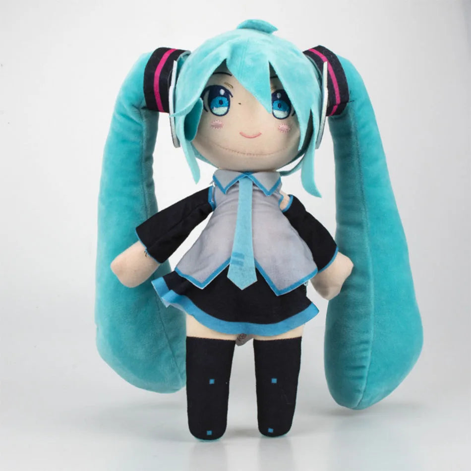 20-29cm Hatsune Miku Kawaii Q Version Fufu Figure Plush Doll Anime Peripheral Stuffed Toy Collection Model Ornament Toys Gifts