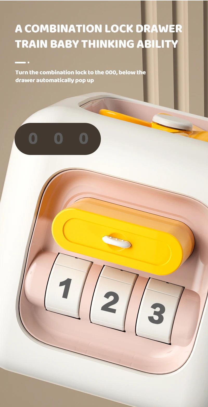 Montessori Activity Cube Baby Toys 6 in 1 Multipurpose Busy Cube Toddler Travel Toy Sensory Busy Board Educational Learning Toys