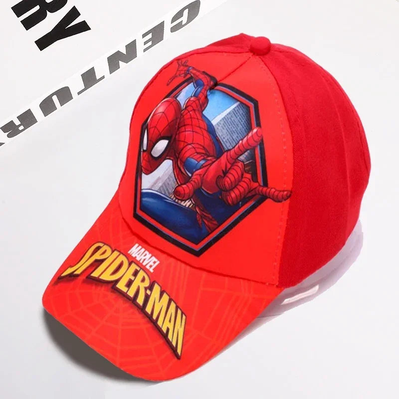 New Disney Anime Frozen Mickey Mouse Kids Brand Hat Boy Girl Travel Caps Spiderman Mickey Minnie Baby Caps Figure Gift Toys 2-8Y
