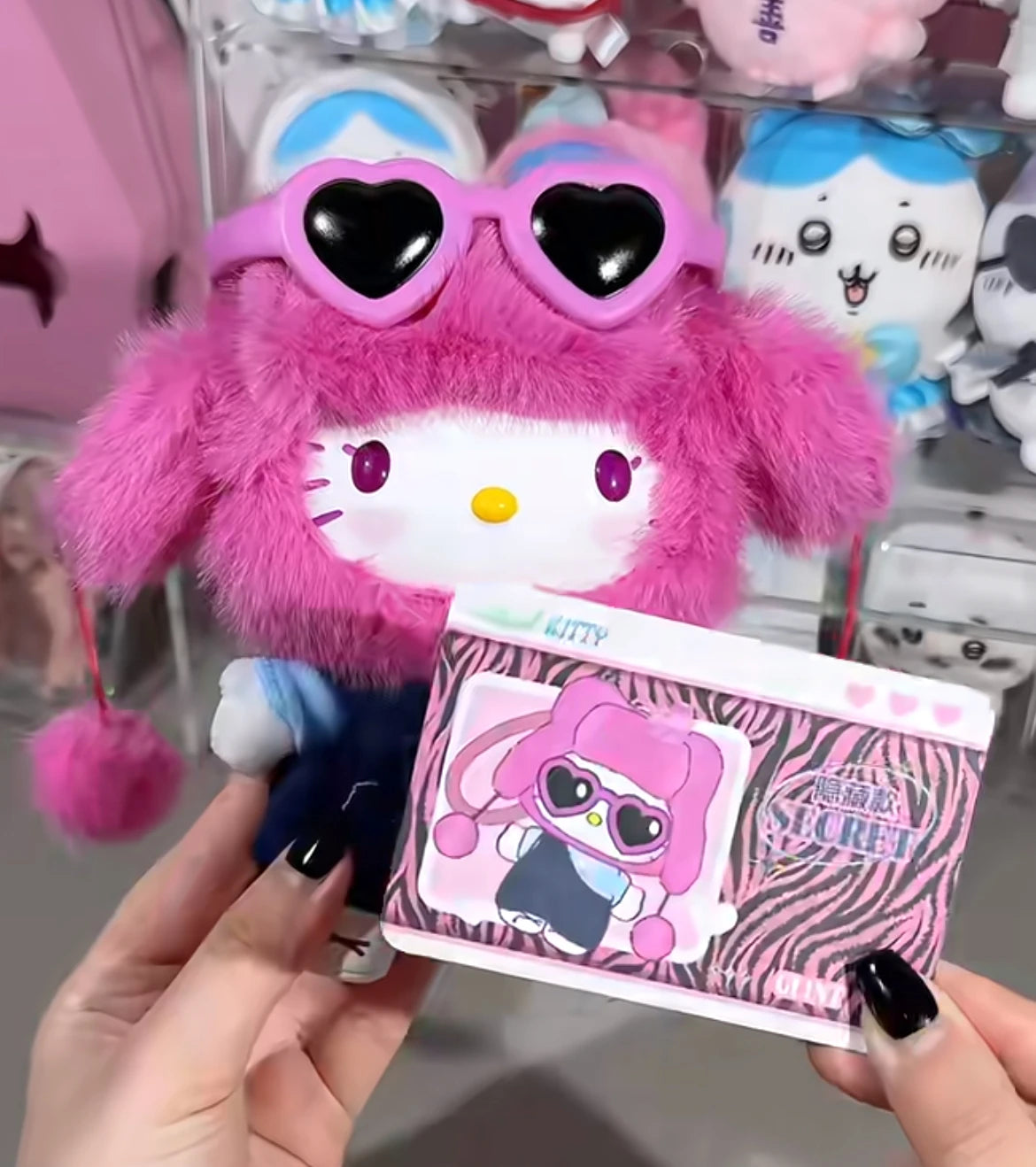 Genuine Hellokitty Pop Star Series Blind Box Trendy Toys Kawai Vinyl Plush Bag Pendant Collect Dolls Mystery Box Birthday Gift