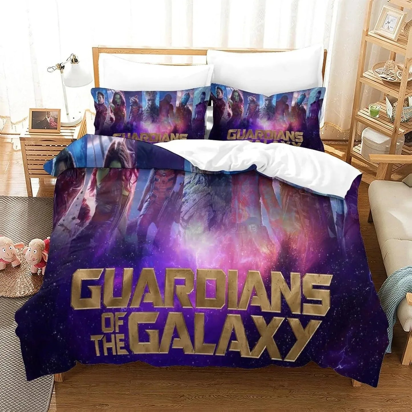 Hot Sale Marvel Heroes Guardians Of The Galaxy Bedding Set,Girls Adult Single Twin Queen Size,Duvet Cover Pillowcase Bedding