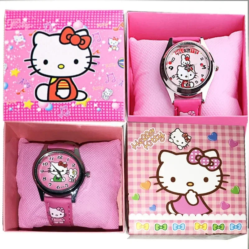 2024 Disney Mickey Mouse watch Minnie Mouse Anime Figure Children watch For Kids Boys Girls Cartoon watches Gifts Toys With Box