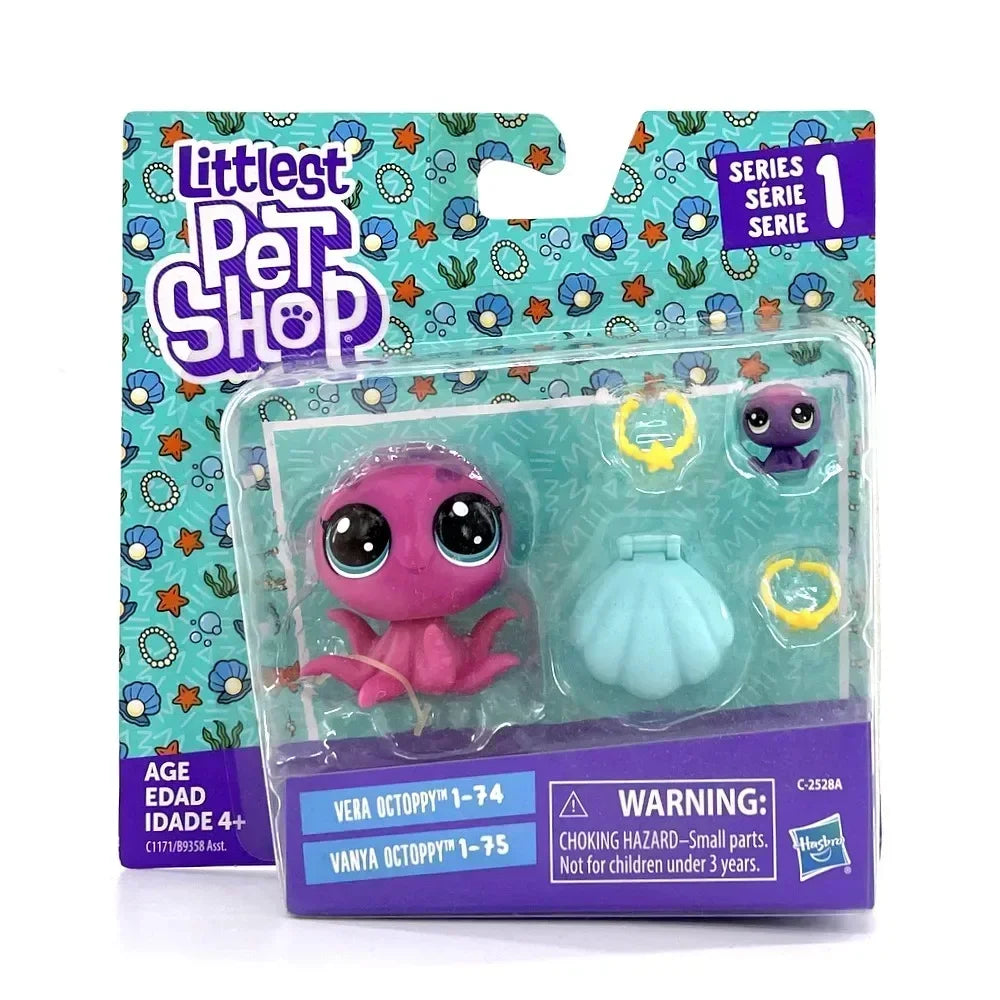 Original Hasbro Littlest Pet Shop Doll Toys Cute Animal Action Figure Big Eyed Pet Model Collection Toy Children's Birthday Gift