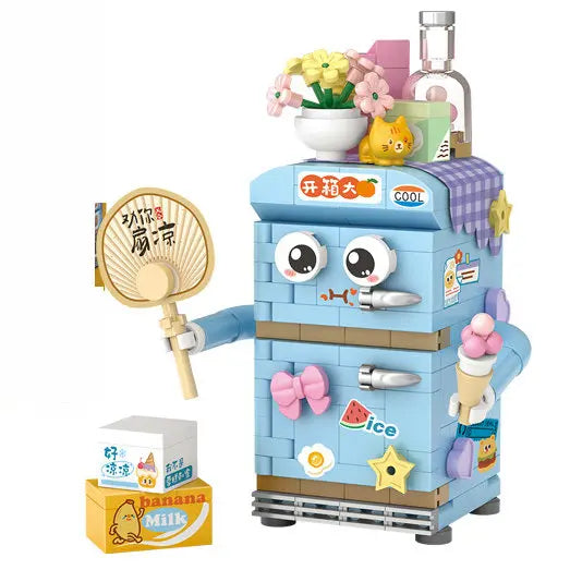 House Building Blocks Household Appliance Dessert Store Street View Snack Children's Toys Boys Girls Gifts Compatible With Lego