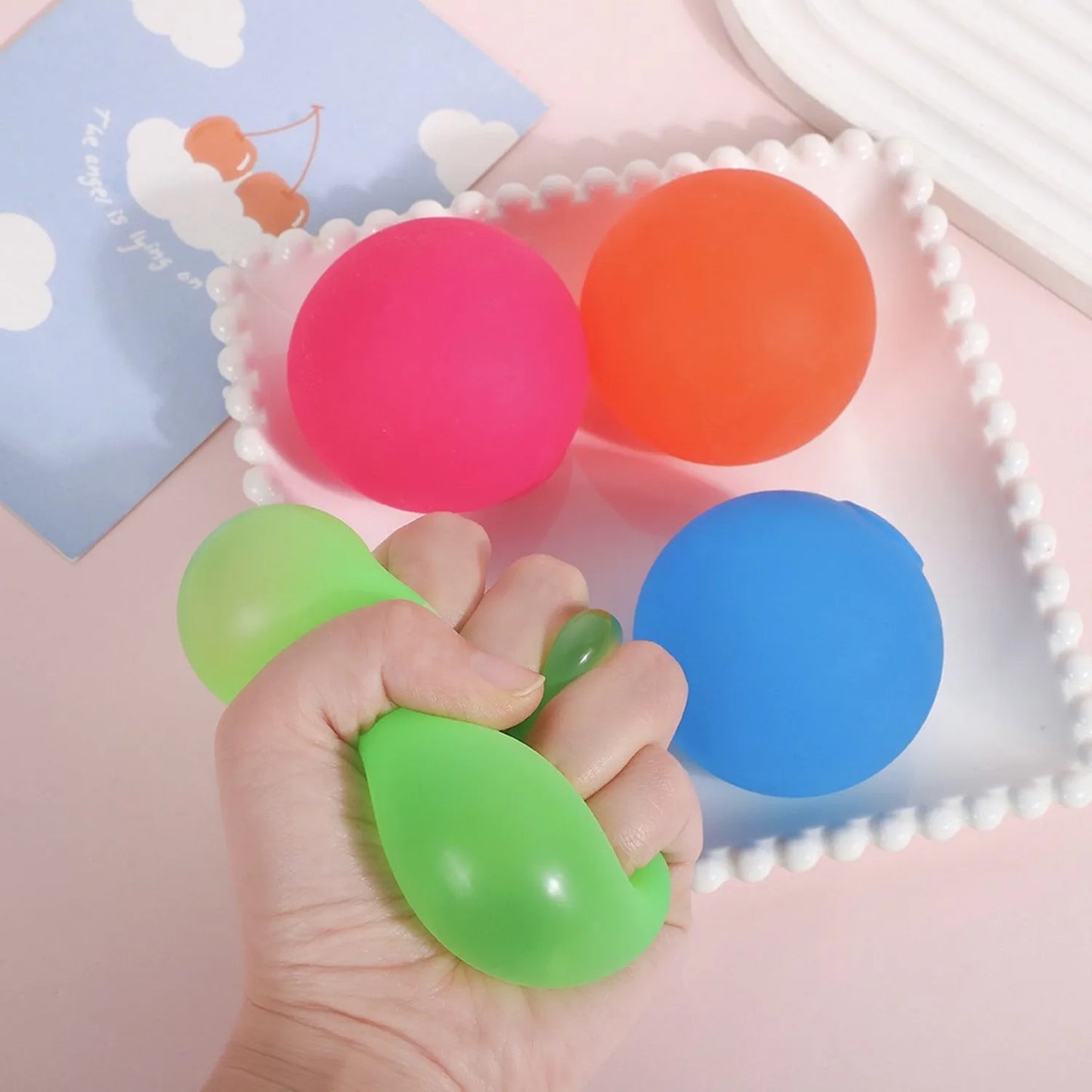 1PC Fidget Ice Cube Slow Rising Balls Sensory Fidget Toy Adults Stress Relief Squeeze Hand Exercise Calming Tool for Kids Adults