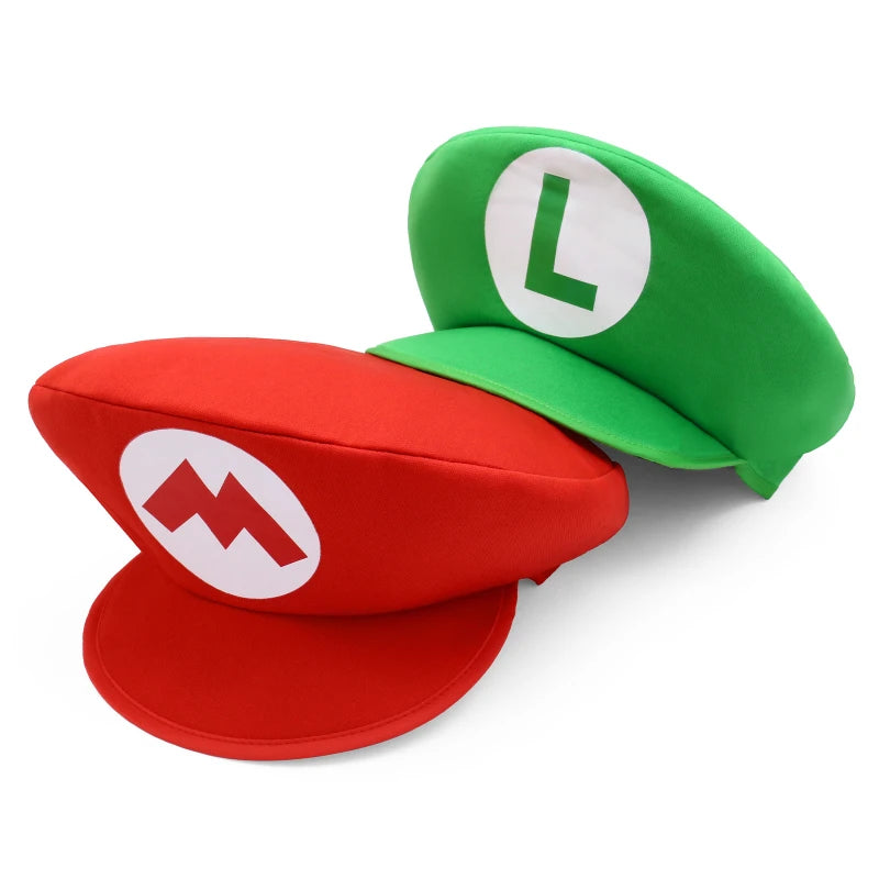 Super Mario Brothers Mario Child Hat and Mustache for Cosplay Costume