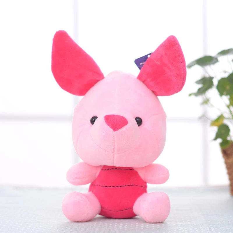 Anime Open Plush Pin Winnie The Pooh Mickey Mouse Minnie Tigger Cute Stuffed Animal Sewing Action Doll Toy Children's Christmas