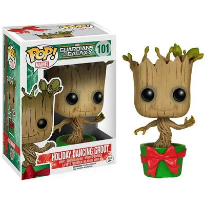 FUNKO POP Marvels Movie Galaxy Guardians Holiday Dancing Grooted 101 # Avengers League Character Series Model Children Toy Gifts