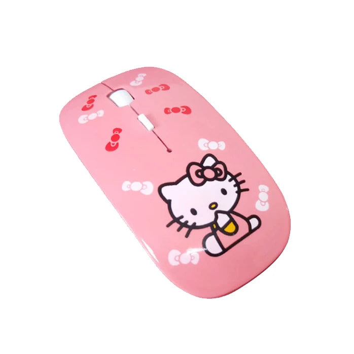 Hello Kitty Wireless Mouse Bluetooth Mouse Kawaii Ultra-thin Silent Gaming Mouse Cute USB 2.4G Mice for IPad Computer Laptop PC