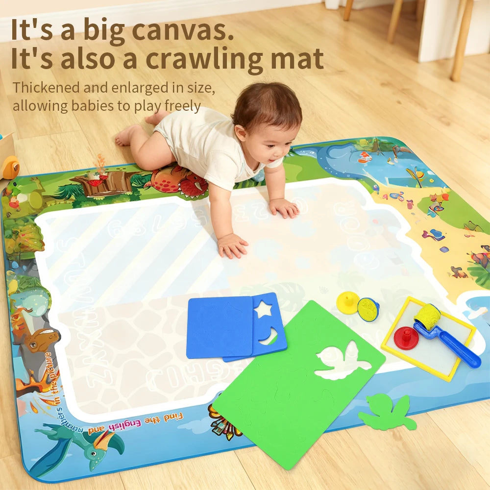 Magic Water Drawing Mat Extra Large Water Doodle Toy Set Painting Board Children Educational Toys Gift for Kids Multiple Size