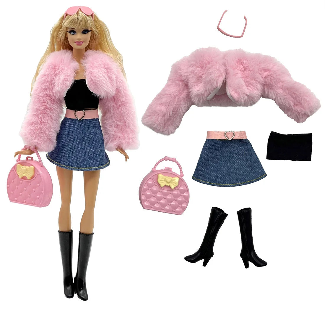 1 Set Cloth Doll Accessories Fashion Model Casual Wear Cool Clothes for 11.5 Inch 30cm Doll Kids or Birthday Gift