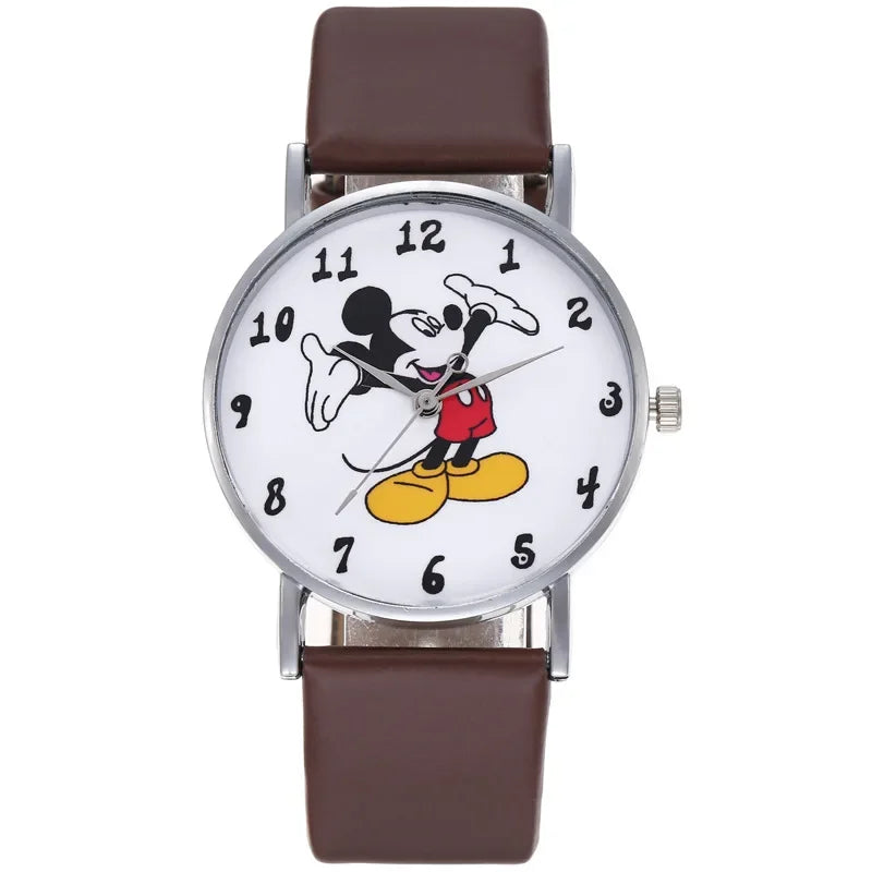 Disney Stitch Mickey Mouse Women Men Fashion Watch Stainless Steel Casual Quartz Watch Gift kids Party Birthday Gifts Watch