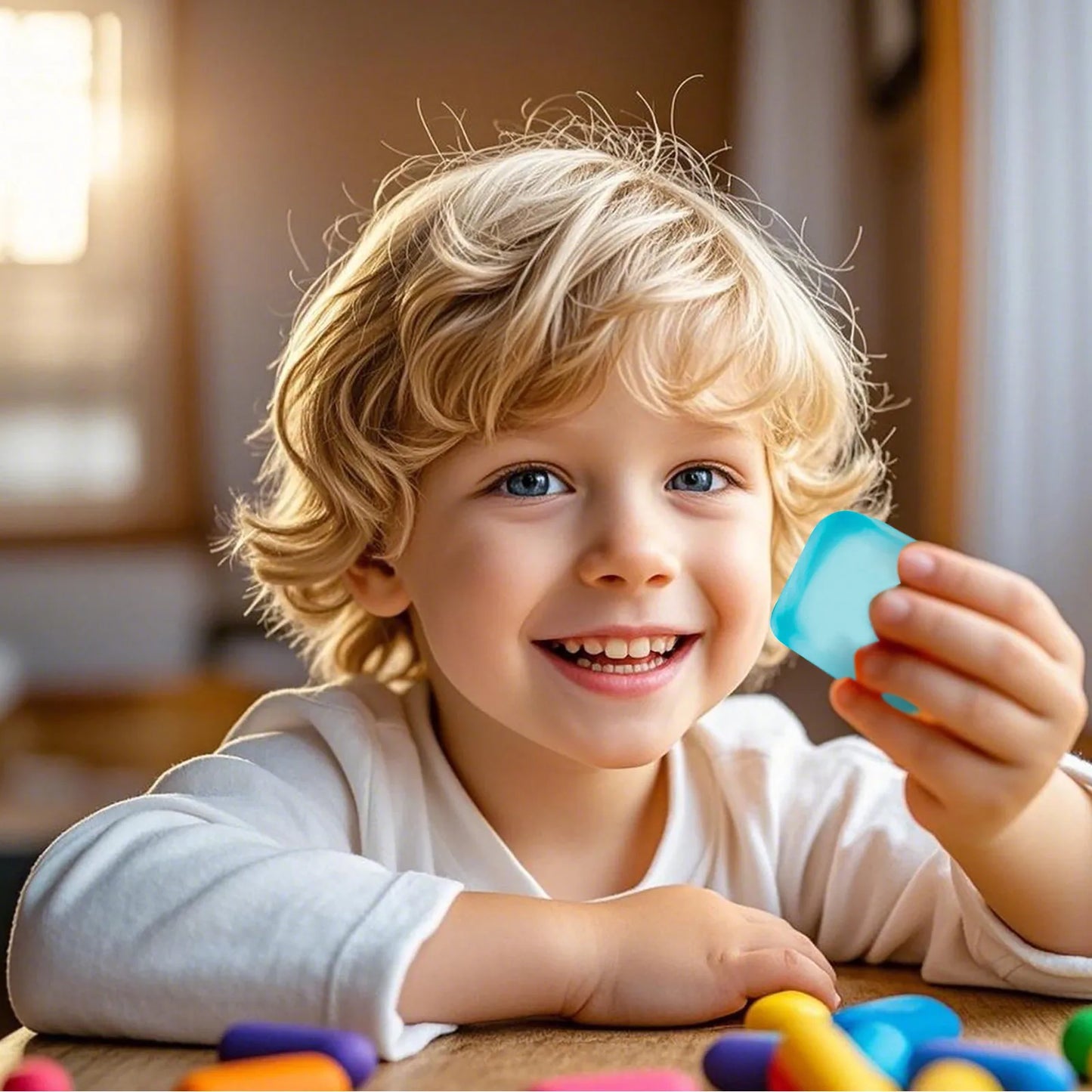 Squishy Ice Cube Fidget Toy Square Shape Squishy Stress Ball Squeeze Toys Stress Relief Sensory Toy For Kids Adults Gift