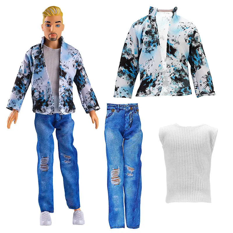 30cm Doll Clothes For Dolls Fashion Shirt+Pants Hat Shoes Coat Clothes For Girl Dolls Boy Children's Gift Doll House Accessories