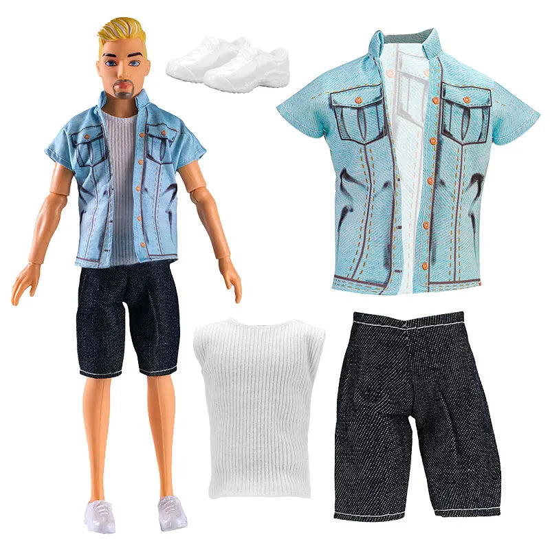 30cm Doll Clothes For Dolls Fashion Shirt+Pants Hat Shoes Coat Clothes For Girl Dolls Boy Children's Gift Doll House Accessories