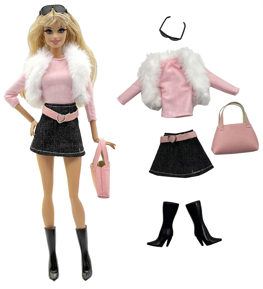 1 Set Cloth Doll Accessories Fashion Model Casual Wear Cool Clothes for 11.5 Inch 30cm Doll Kids or Birthday Gift