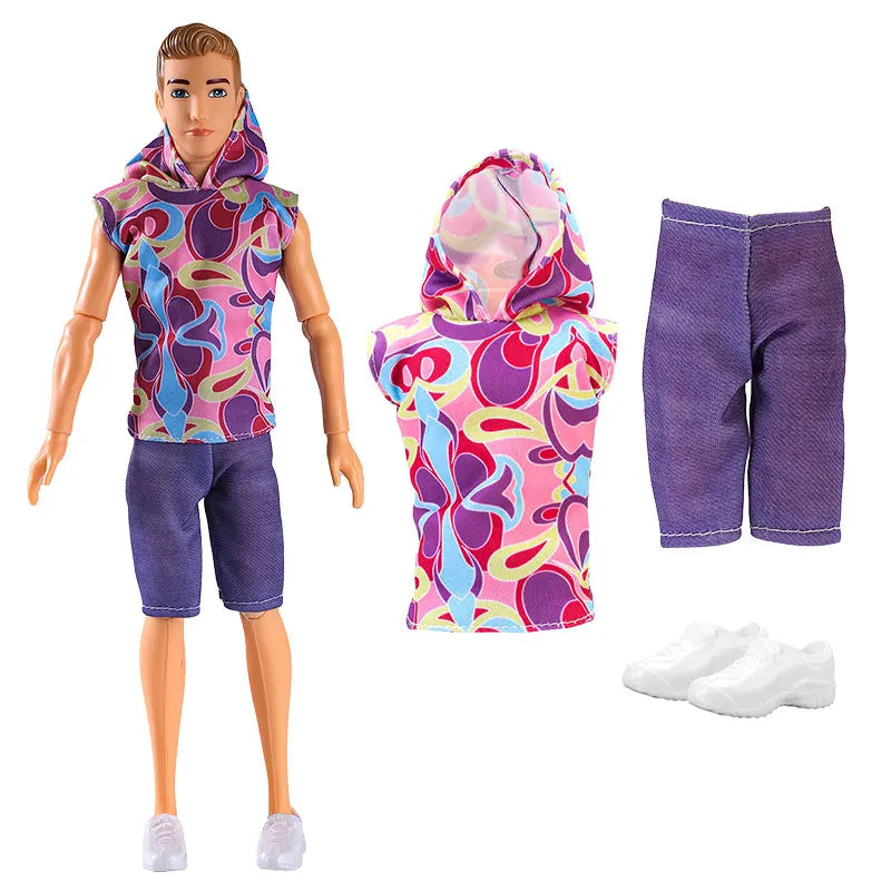 30cm Doll Clothes For Dolls Fashion Shirt+Pants Hat Shoes Coat Clothes For Girl Dolls Boy Children's Gift Doll House Accessories