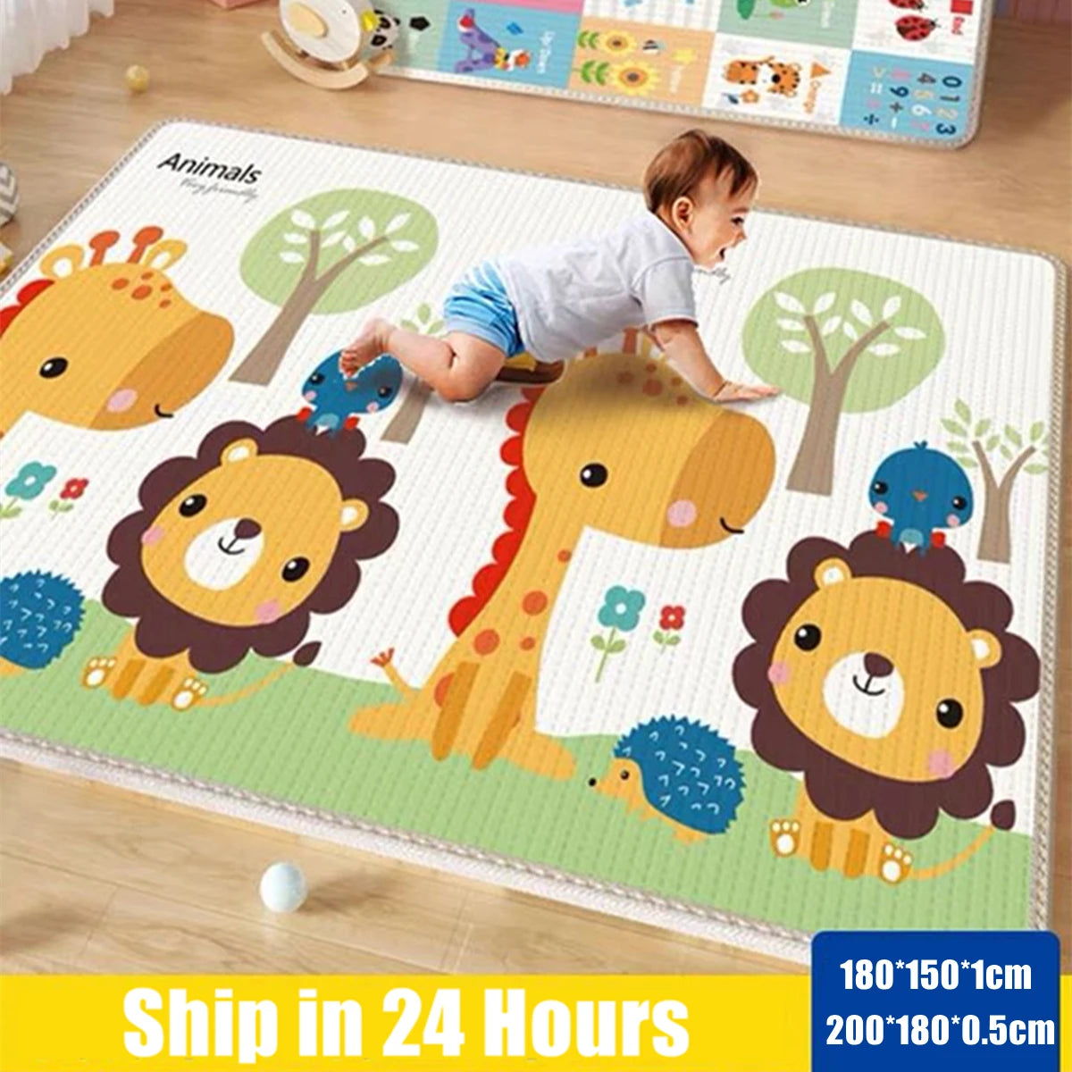 200x180/180x150/180x120cm Play Mat for Children's Thick Safety Mat Friendly Crawling Play Mats Folding Mat Carpet Rug Playmat