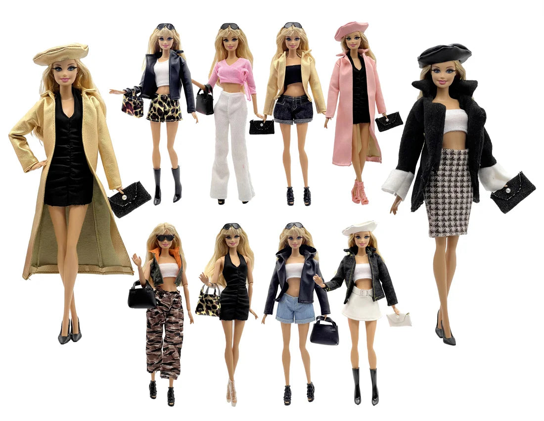 1 Set Cloth Doll Accessories Fashion Model Casual Wear Cool Clothes for 11.5 Inch 30cm Doll Kids or Birthday Gift