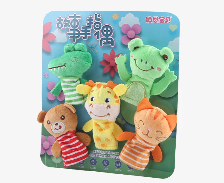 Kindergarten Story Teaching Aids Children Education Dolls Animal Plush kids toys Baby Finger puppets Doll Baby Hand puppet Toys
