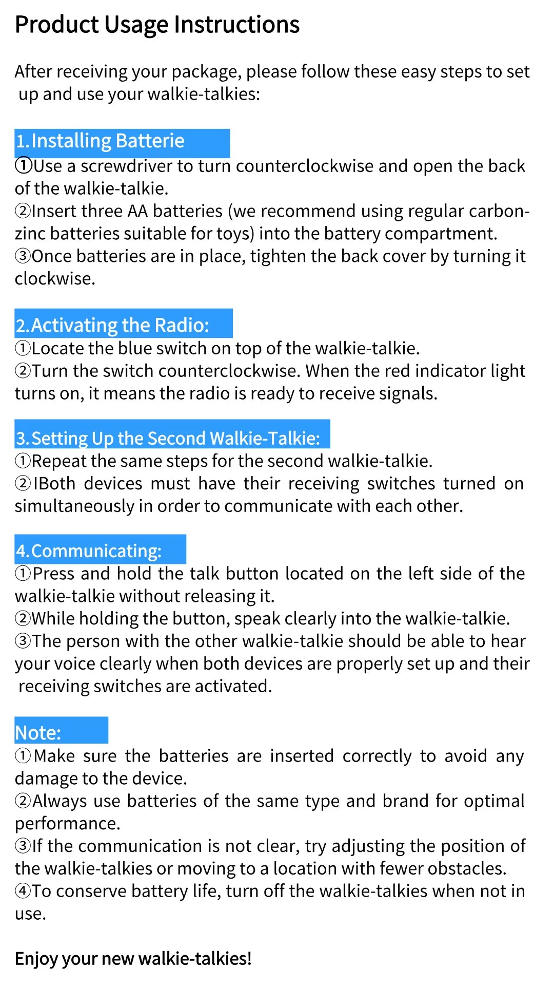 Spidey Walkie Talkies for Kids - 2 Pcs Indoor and Outdoor Spider Toys Gifts for Man Boys Christmas birthday Helloween