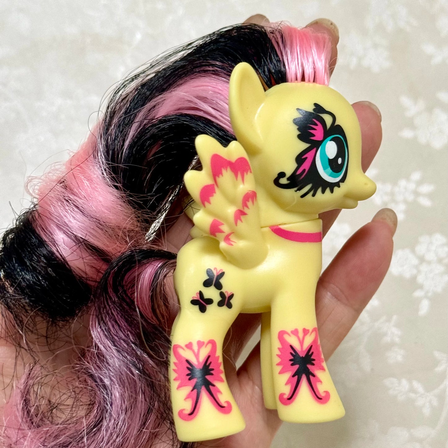 8cm Hasbro My Little Pony Twilight Sparkle Rainbow Dash Applejack YoYo Action Figures Colorful Hair Pony Model Toys Kids Gifts