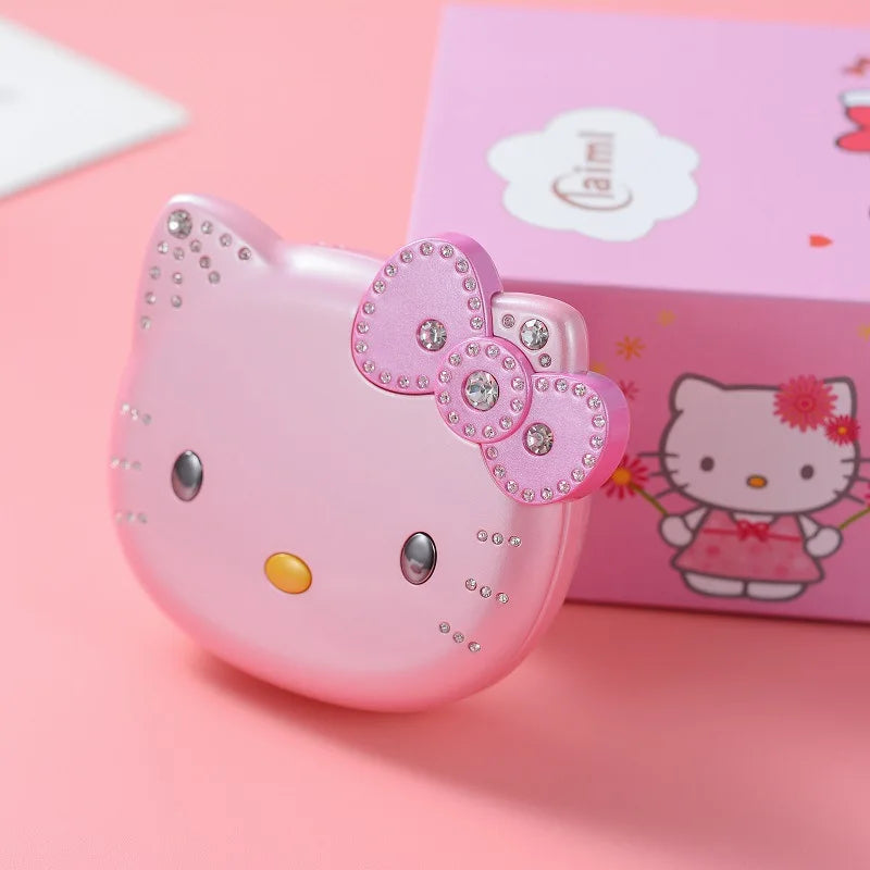 2024 Sanrio Hello Kitty Flip Phone Kawaii K688 Cartoon Kids Taiml Cute Mini Phone Birthday Fashion Girls Gifts Toys For Children