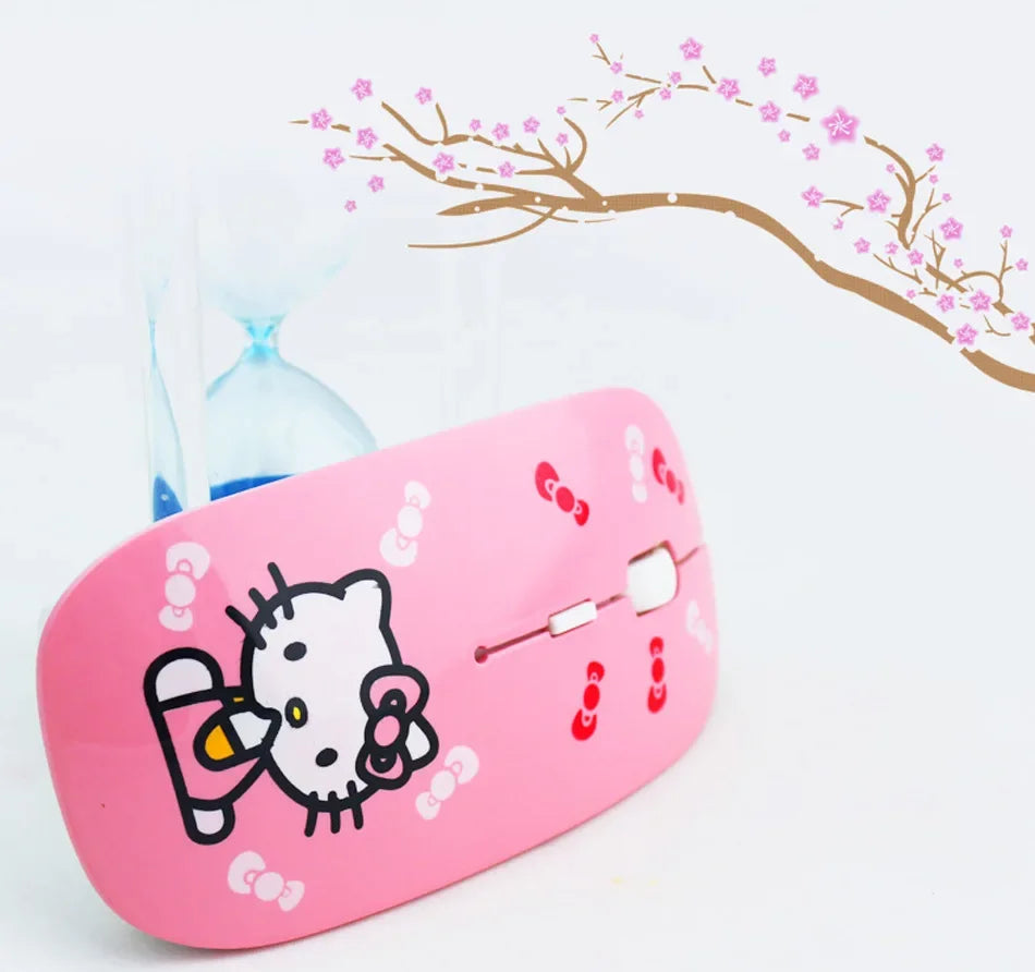 Hello Kitty Wireless Mouse Bluetooth Mouse Kawaii Ultra-thin Silent Gaming Mouse Cute USB 2.4G Mice for IPad Computer Laptop PC