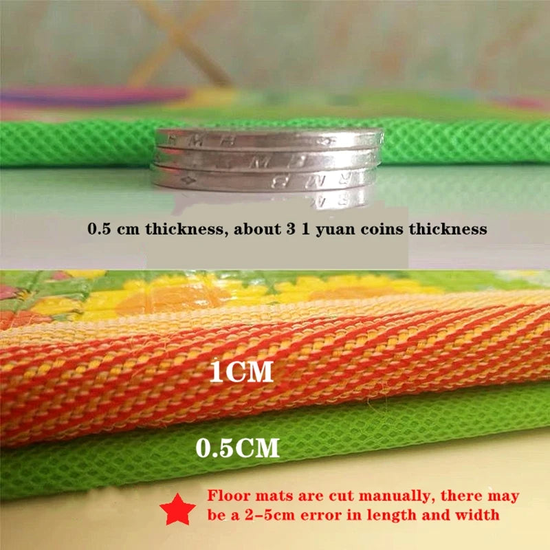 200x180/180x150/180x120cm Play Mat for Children's Thick Safety Mat Friendly Crawling Play Mats Folding Mat Carpet Rug Playmat