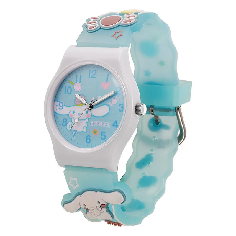 Hello Kitty Kuromi Melody Cinnamonroll Cartoon Anime Figures Student Wrist Watch Kids Watch Toys Boys Girls Birthday Party Gifts