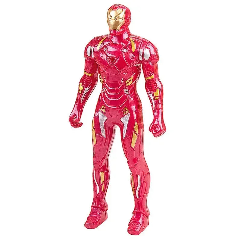 17Cm Children Toys Disney Anime Figures Spiderman Hulk Action Figure Iron Man Cartoon Kids Toy Christmas Gift Glow Doll Hobbies