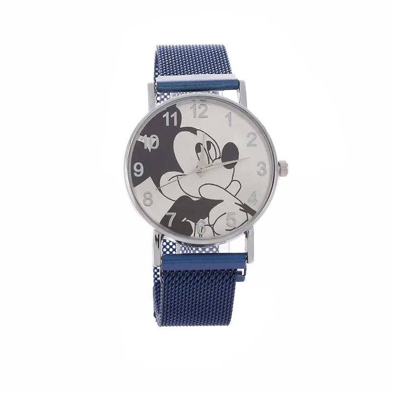Disney Fashion Mickey High Quality Women Men Watch Stainless Steel Casual Quartz Watch Dress Watch Gift Birthday party gift