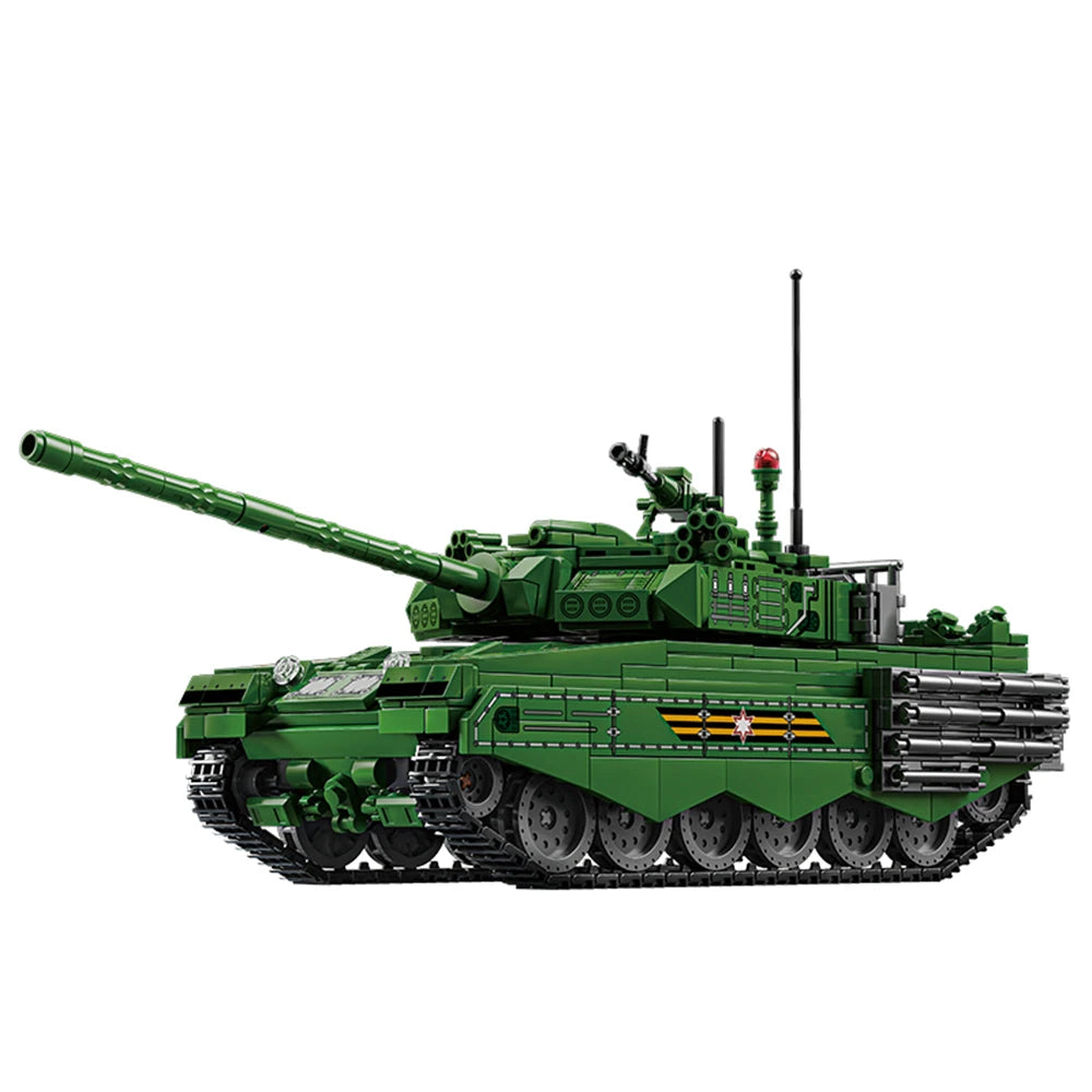 World War 2 WW2 Army Military Soldiers SWAT Leopard 2A7 Main Battle Tank Assemble Building Blocks Bricks Children's Toys Gift