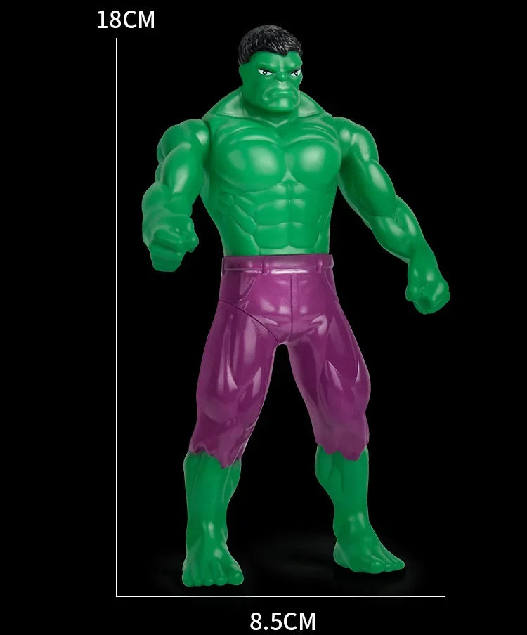 18cm Disney Spiderman Hulk Ironman Action Figure Christmas Gift Pvc Movable Joints Rotatable Doll Collection Model Gifts