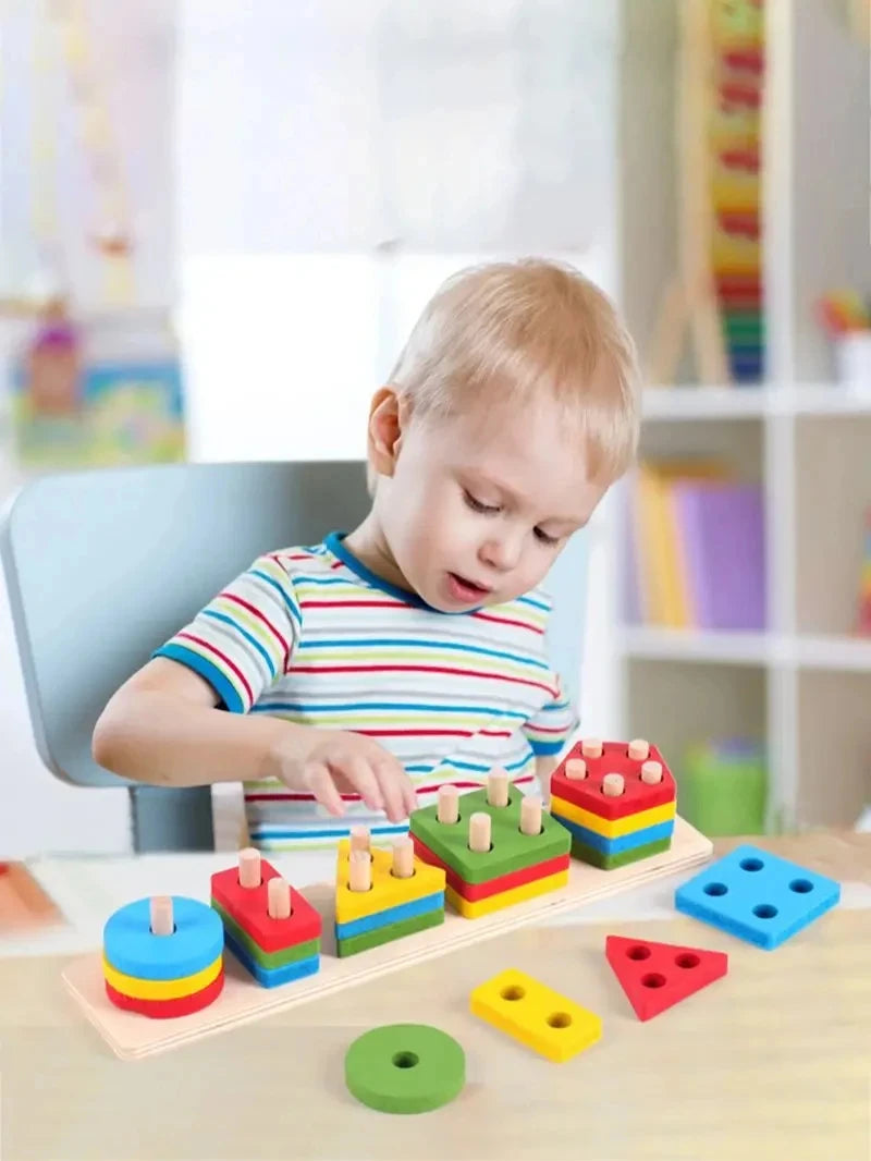 Montessori Educational Toys Wooden Child Development Games 3 Years Kids 3D Wooden Puzzles Baby Learning Toy Child Puzzle Game