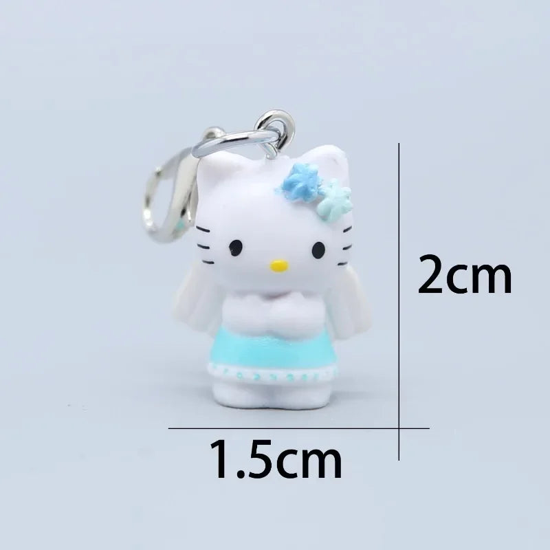 New Hello Kitty Kawaii Mini Doll Keychain Anime Kuromi Sanrios Decor Car Key Ring Pendant Creative Fashion Hanging Gifts Toys
