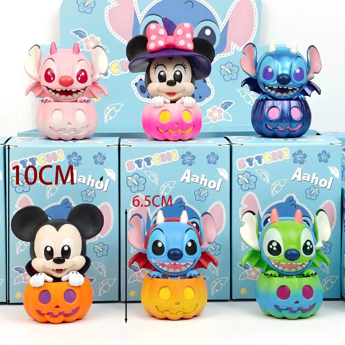Disney Blind Box Mickey Mouse And Friends Pumpkin Series Stitch Figure Halloween Dress Up Doll DecorateToys  Festival Gifts