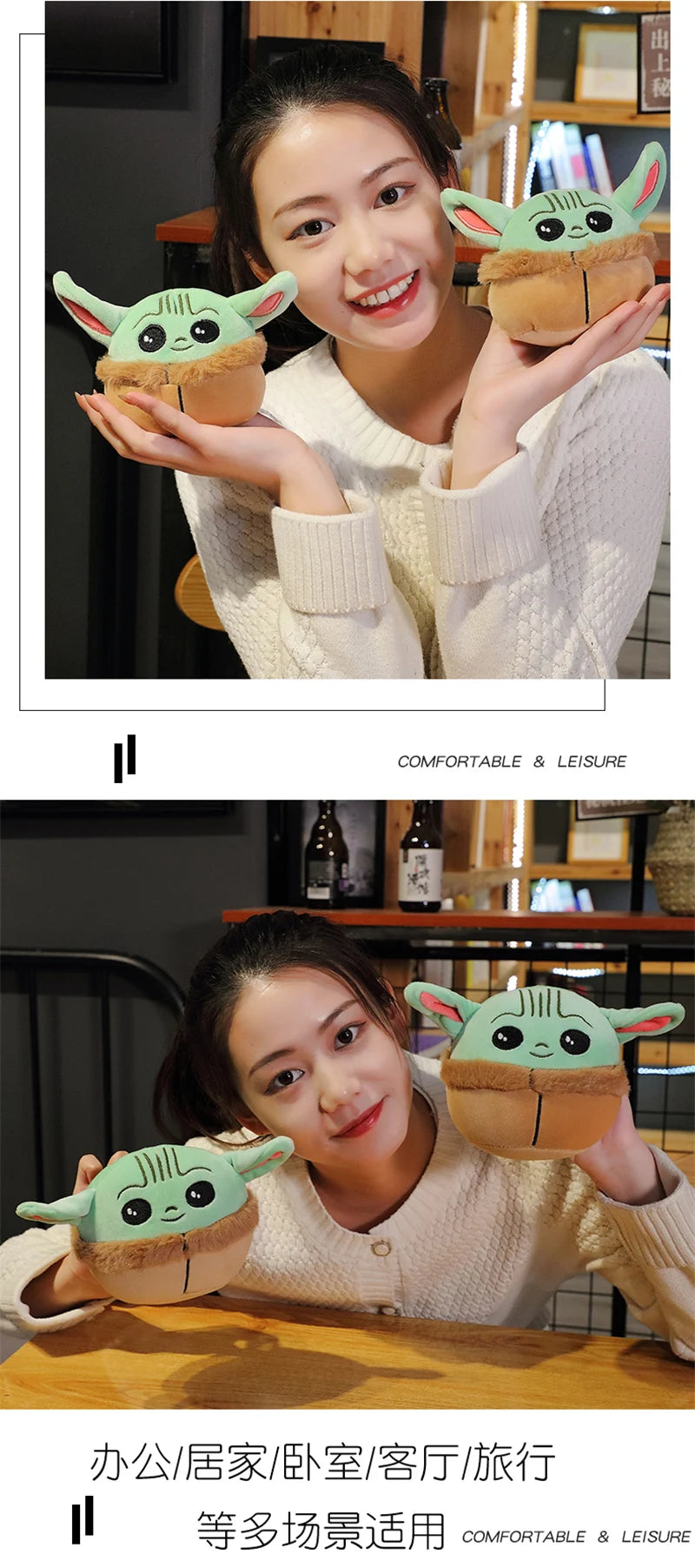 13/20/26CM  Disney Yoda Baby Kawaii Plush Toys Anime Cartoon Stuffed Toys Figure Doll Kawaii Cute Toys for Kids Gifts