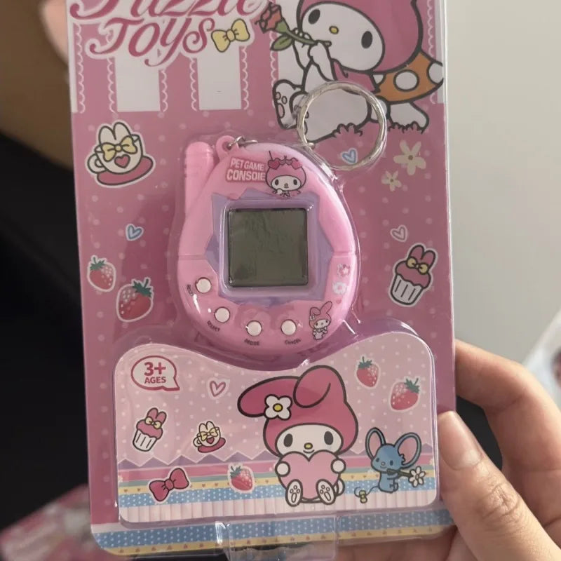 Kawaii Hello Kitty Electron Pet Interaction Machine Anime My Melody Child Toy Multi-functional Keychain Festival Gift Wholesale