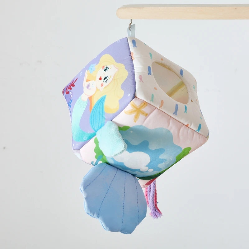 Baby Montessori Toy cotton Magic Tissue Box Finger Exercising Busy Board Game Cloth Book Cartoon Mermaid Puzzle Toy Girl's Gifts