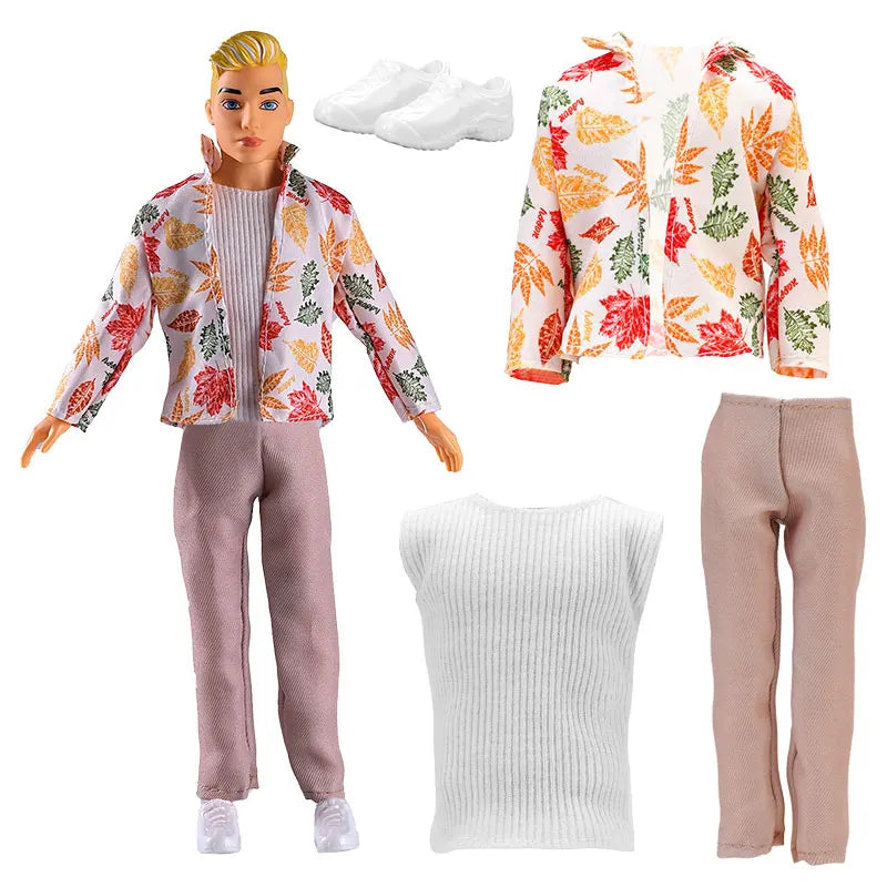 30cm Doll Clothes For Dolls Fashion Shirt+Pants Hat Shoes Coat Clothes For Girl Dolls Boy Children's Gift Doll House Accessories