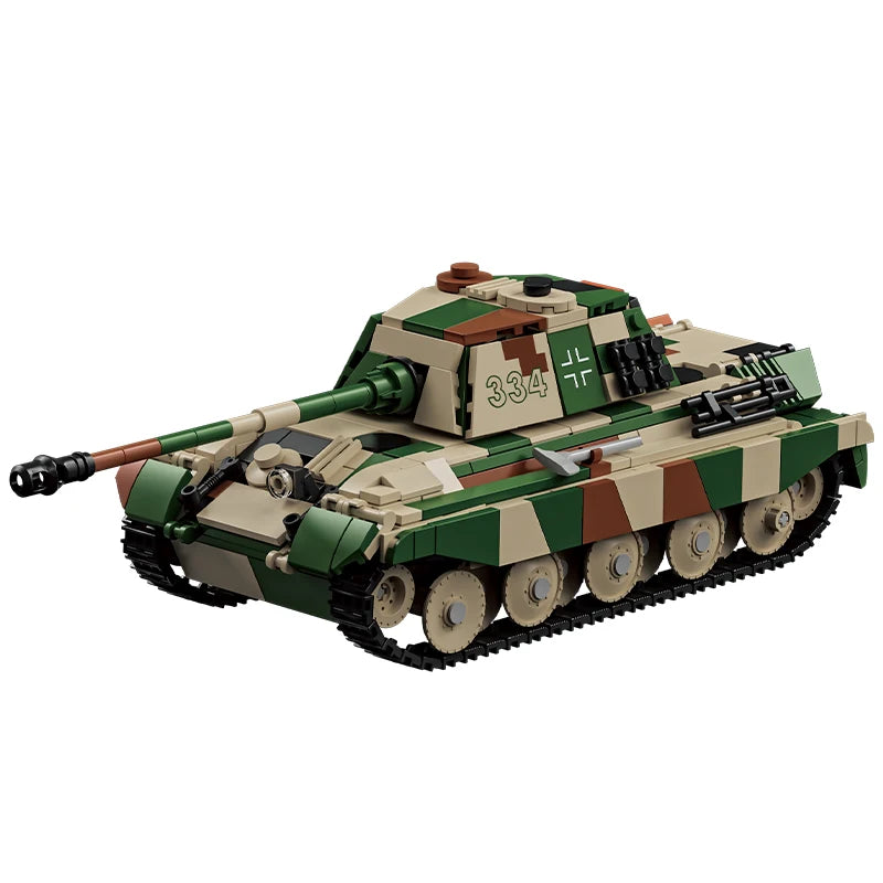 World War 2 WW2 Army Military Soldiers SWAT Leopard 2A7 Main Battle Tank Assemble Building Blocks Bricks Children's Toys Gift