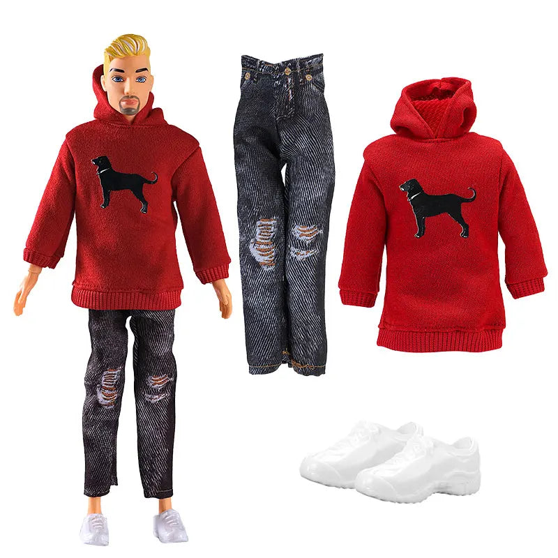 30cm Doll Clothes For Dolls Fashion Shirt+Pants Hat Shoes Coat Clothes For Girl Dolls Boy Children's Gift Doll House Accessories