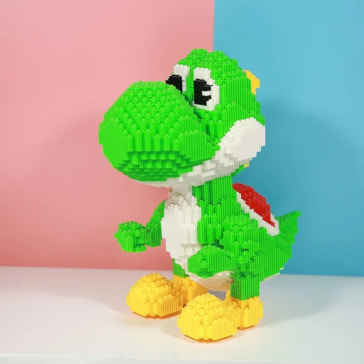 Super Mario Series Yaoxi Dinosaur Small Particle Bricks Children's Assembled Building Blocks Toy Boy Bi