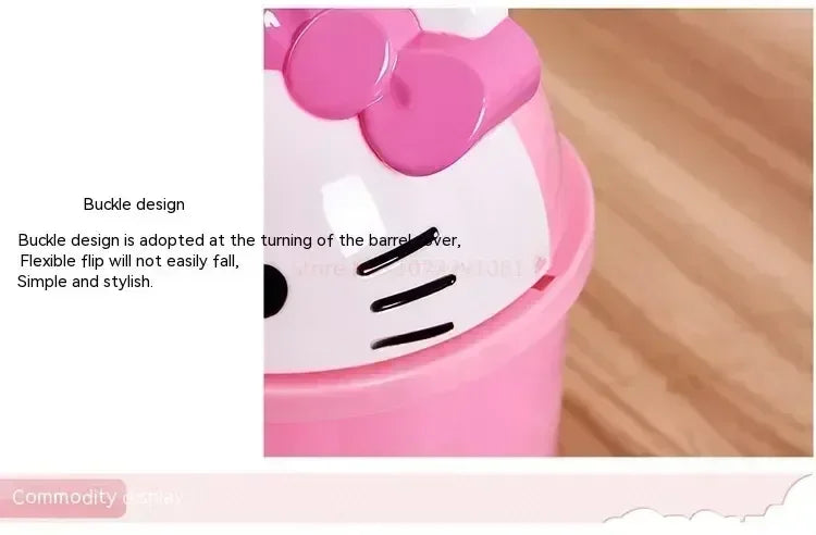 New Sanrio Hello Kitty Dustbin Trash Can Rubbish Bin Garbage Binsanrio Kawaii Trash Can Living Room Bedroom Toilet Paper Basket