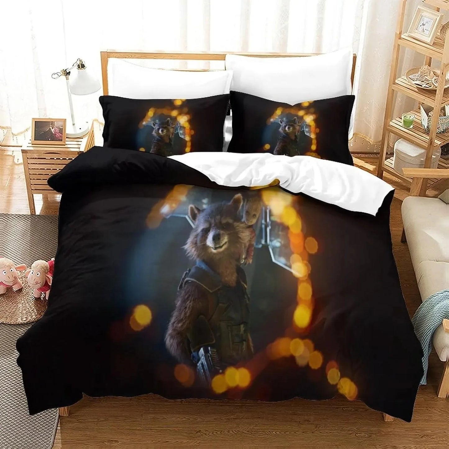 Hot Sale Marvel Heroes Guardians Of The Galaxy Bedding Set,Girls Adult Single Twin Queen Size,Duvet Cover Pillowcase Bedding