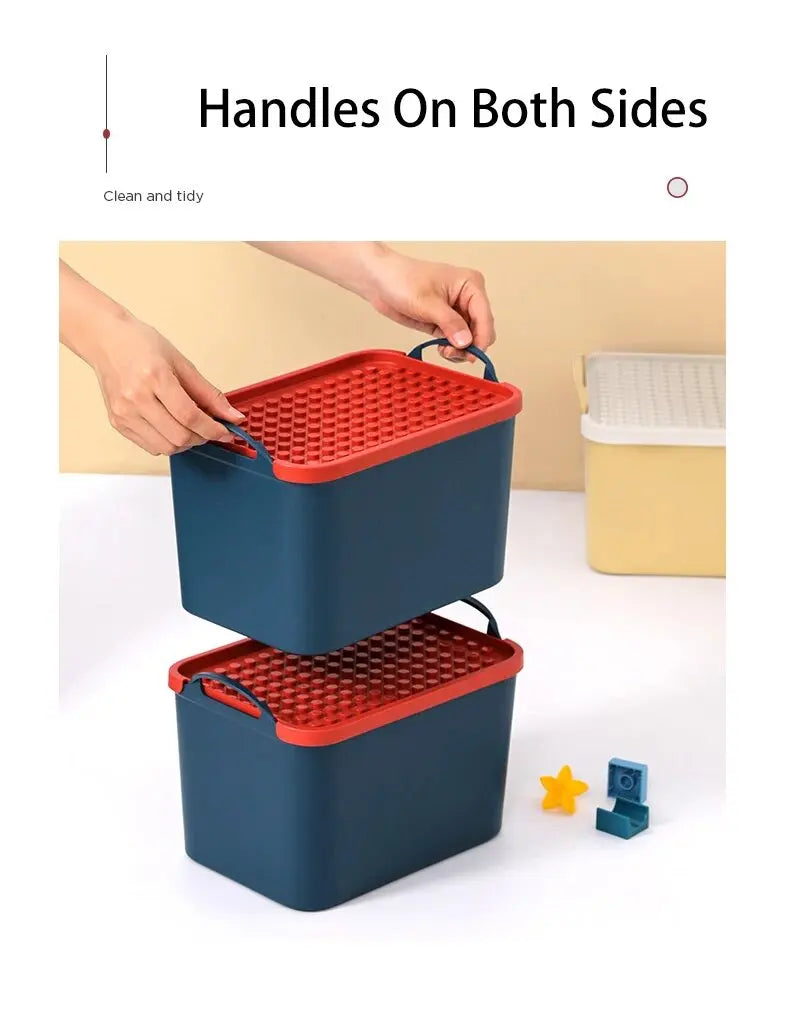 Storage Box for Lego With Lid Toy Building Block Parts Organizer Box Small Particle Classification Building Block Top Cover