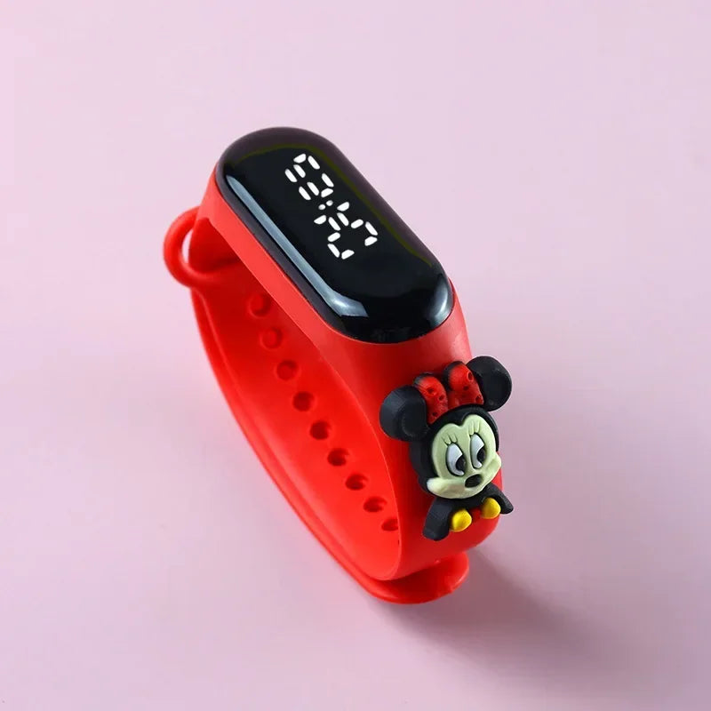 2024 Disney Mickey Mouse watch Minnie Mouse Anime Figure Children watch For Kids Boys Girls Cartoon watches Gifts Toys With Box
