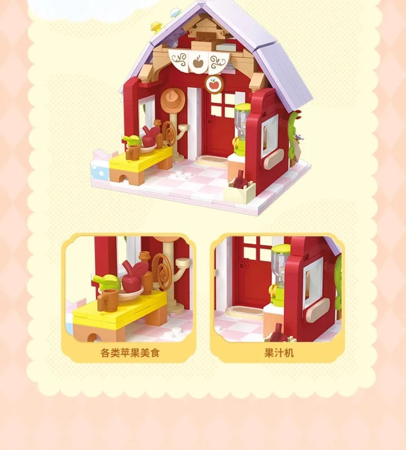 My Little Pony Building Blocks Street View Twilight Sparkle Pinkie Pie Splicing Model Ornament Puzzle Toy Collection Gift