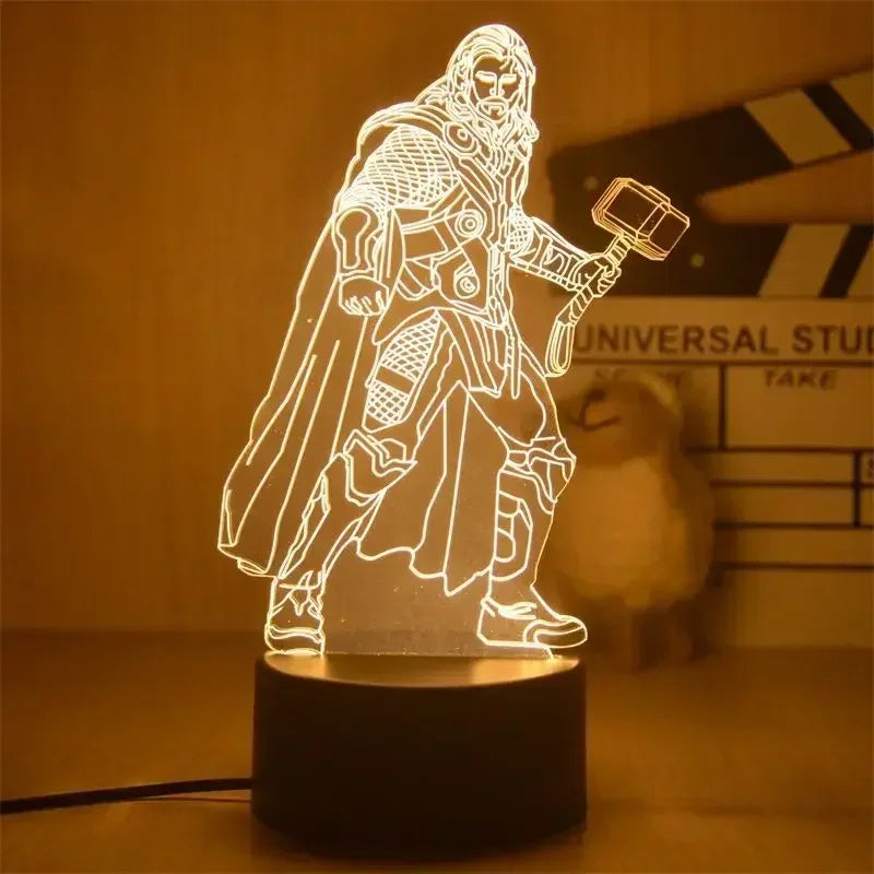 Anime Star Wars 3D Night Light – Cute Baby Yoda LED Action Figure Table Lamp, Cool Toys for Boys & Girls, Birthday Gifts